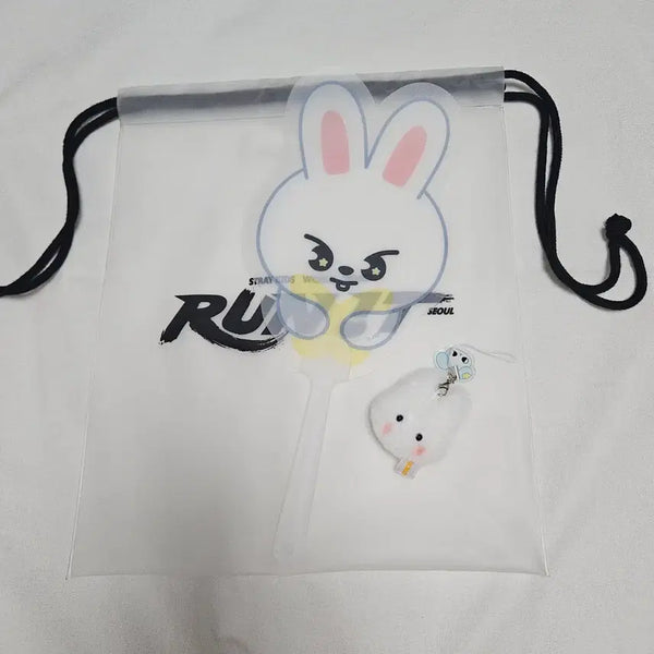 [BUNJANG] Stray Kids Lee Know Ribbit Run It Concert Bundle Set Photocard Holder & Fan / 스트레이키즈 리노 리빗 런잇 콘서트 입장기프트 부채 폼폼키링 스테이존 특전 run it admission gift