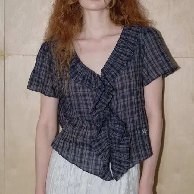 [BUNJANG] Poet Seoul Mori Flow Blouse / 포에트서울 MORI FLOW BLOUSE_check