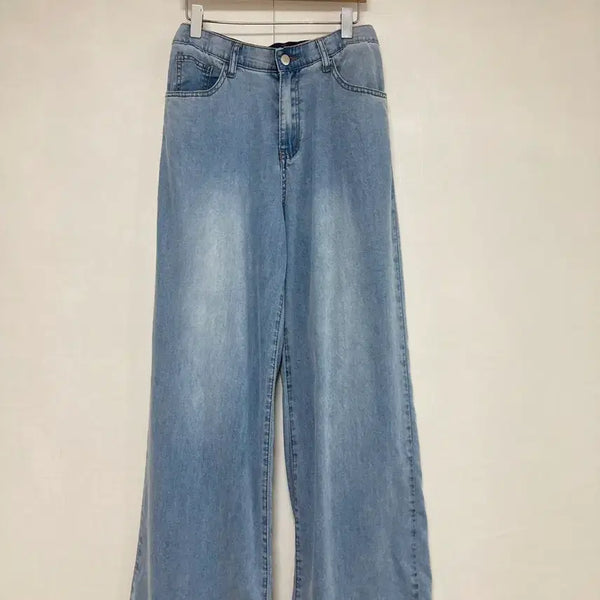 [BUNJANG] Light Wash Wide Leg Denim Pants (L) / 데님 연청 와이드 팬츠 [라지]