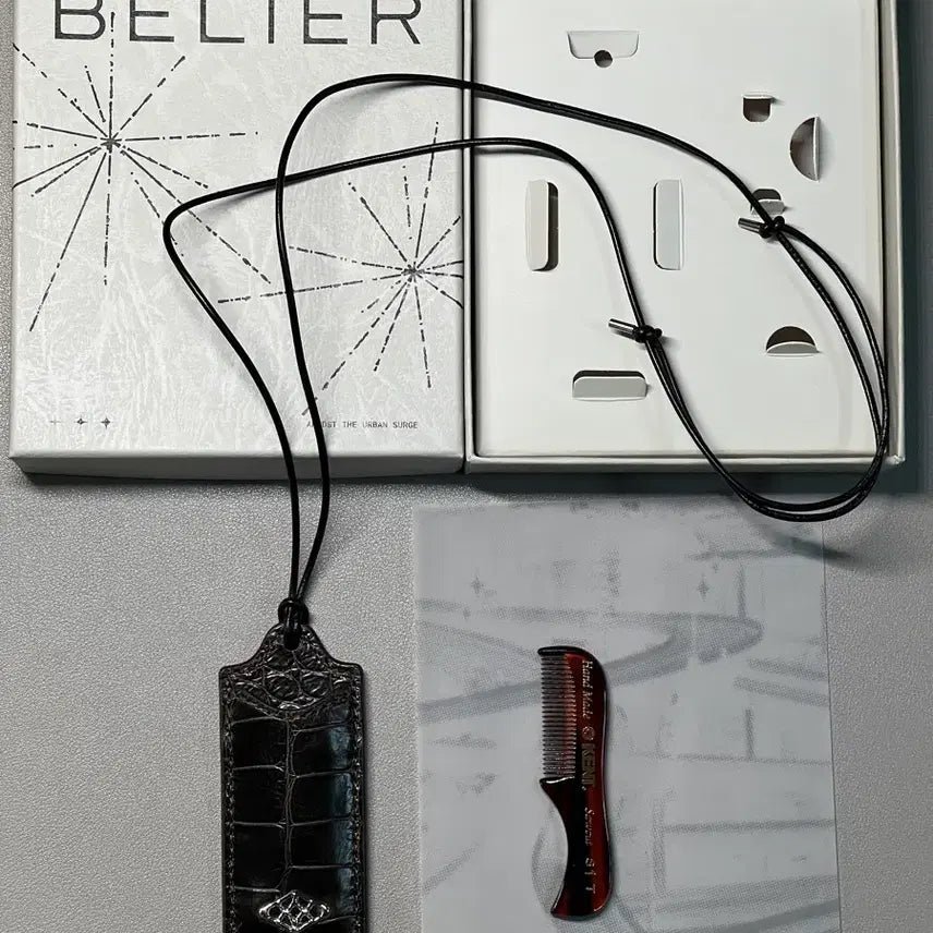 [BUNJANG] Bellier 26FW VIP Gift Kent Pocket Comb and Leather Holder Set / 벨리에 26FW VIP 기프트 판매