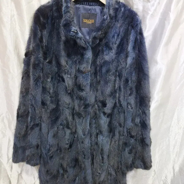 [BUNJANG] SERUCHEE Women's Mink Coat Navy / SERUCHEE(세루체) 여성 밍크 코트 (66)
