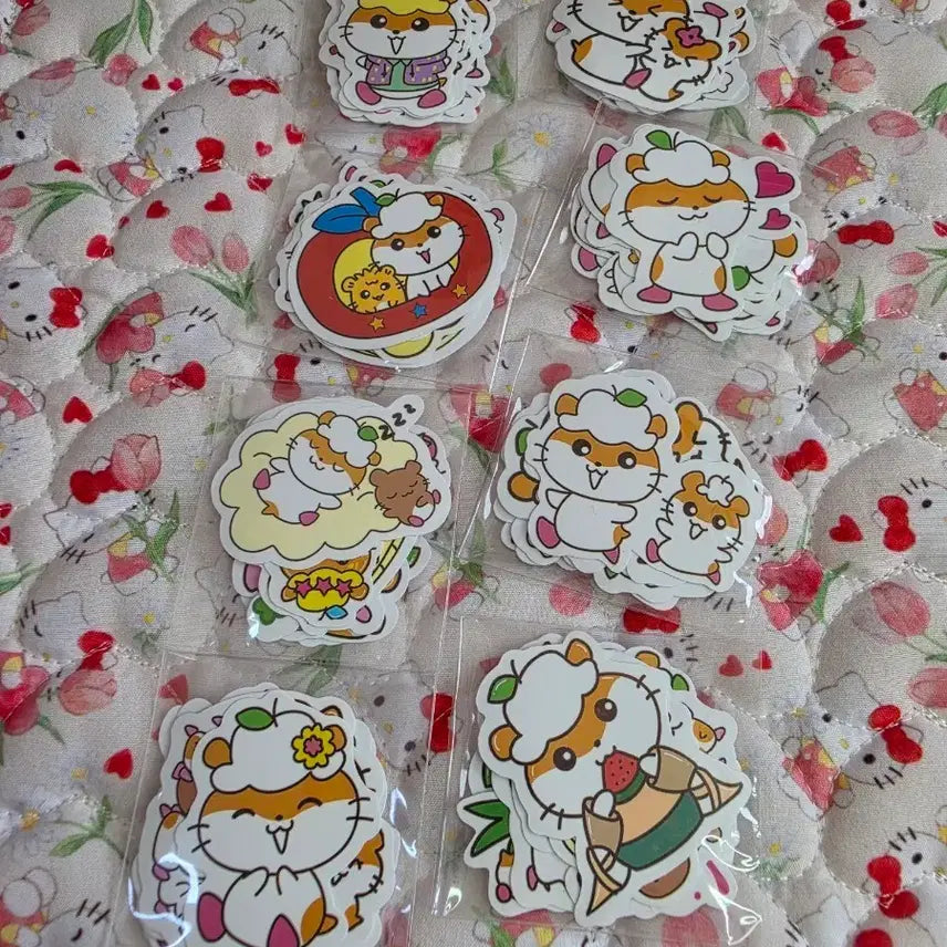 [BUNJANG] Kuri Ring Piece Sticker Set (10pcs, Random) / 쿠리링 조각 스티커 10p 랜덤발송