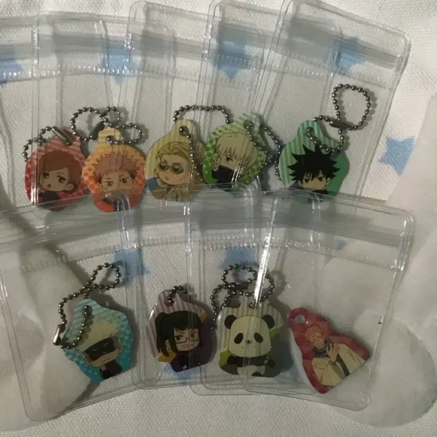 [BUNJANG] Jujutsu Kaisen Mini Metallic Keychain Bundle Set / 주술회전 미니 메탈릭 키링 일괄양도 고죠 메구미