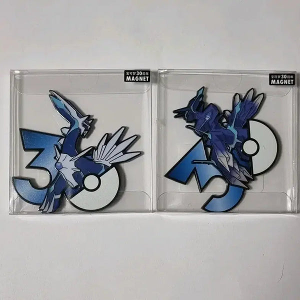 [BUNJANG] Pokemon 30th Anniversary Dialga & Origin Form Magnet Set / 포켓몬스터 30주년 기념 냉장고 자석 마그넷 뱃지- 디아루가 + 디아루가 오리진폼