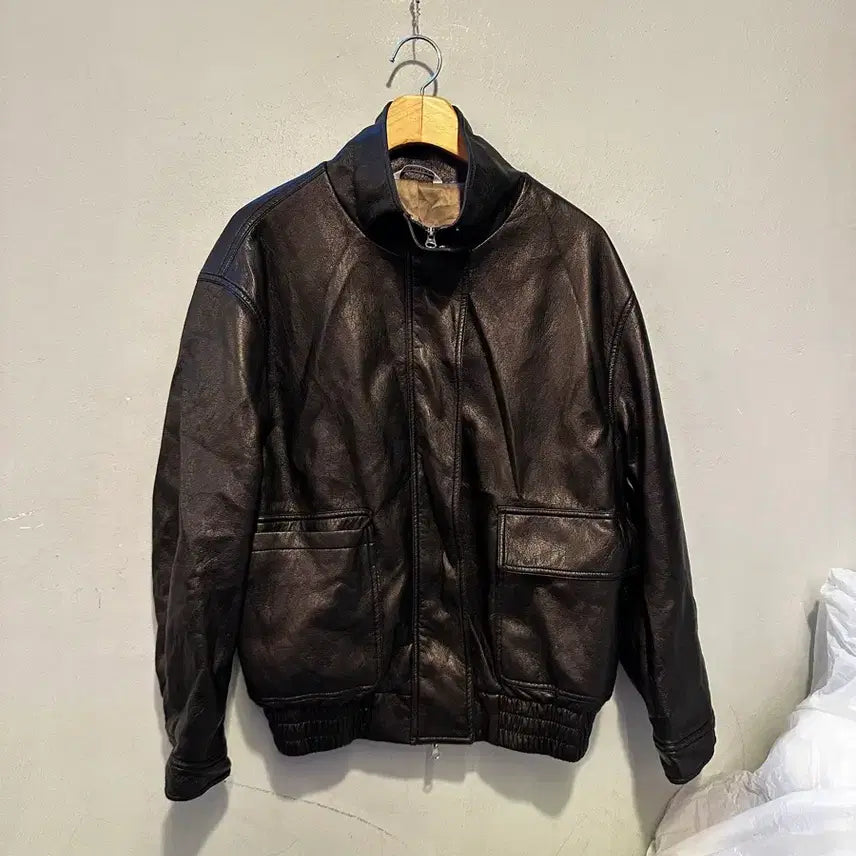 [BUNJANG] Romanti Size Leather Jacket / 로맨티 사이즈 레더 자켓