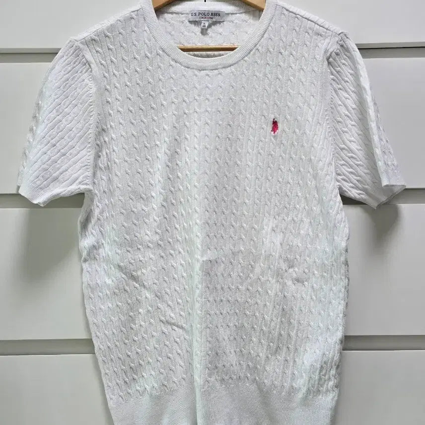 [BUNJANG] U.S. POLO ASSN. White Short Sleeve Polo Knit Shirt XL / [U.S POLO ASSIN.] 화이트 반팔 폴로니트셔츠
