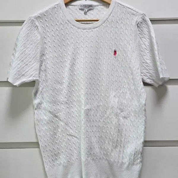 [BUNJANG] U.S. POLO ASSN. White Short Sleeve Polo Knit Shirt XL / [U.S POLO ASSIN.] 화이트 반팔 폴로니트셔츠