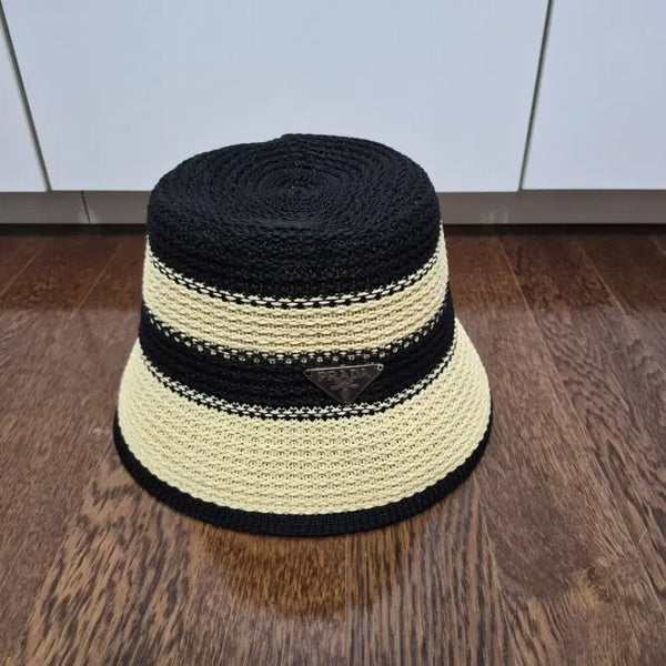 [BUNJANG] Prada Style Bucket Hat / 프라다st벙거지 모자 블랙/아이보리