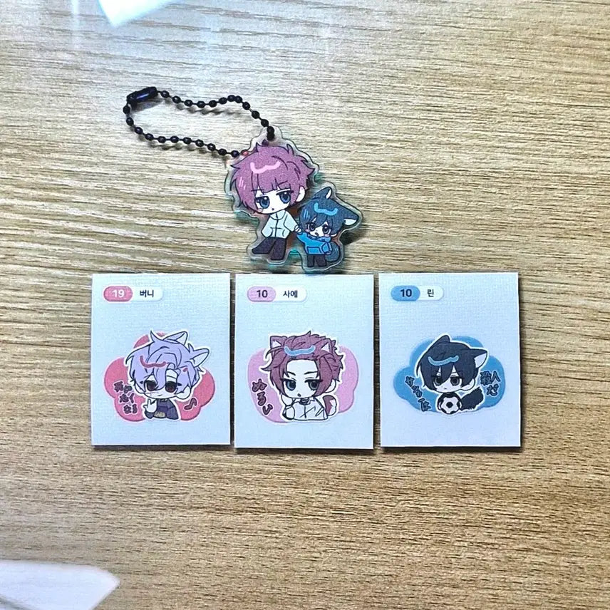 [BUNJANG] Blue Lock Itoshi Sae & Itoshi Rin Acrylic Keychain & Sticker Set / 블루록 통판 이토시 사에 이토시 린 아크릴 키링 띠부씰