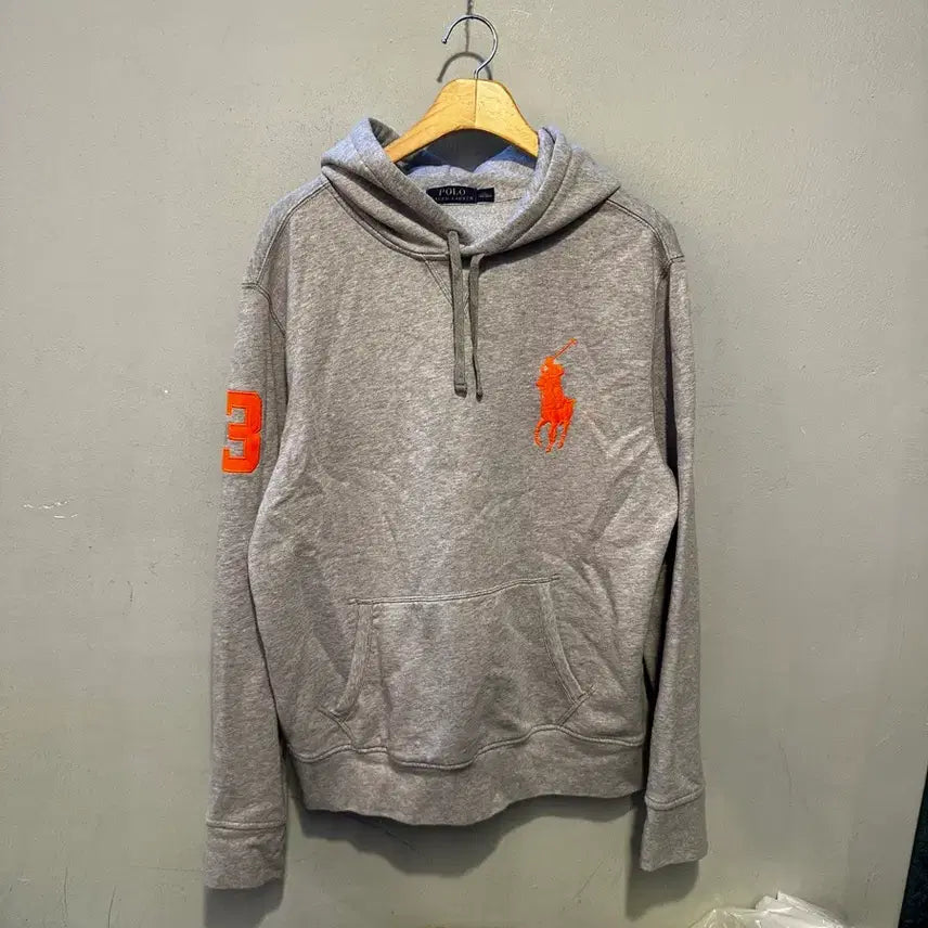 [BUNJANG] Polo Ralph Lauren Big Pony Hoodie Grey L / 폴로 랄프로렌 빅포니 후드 그레이