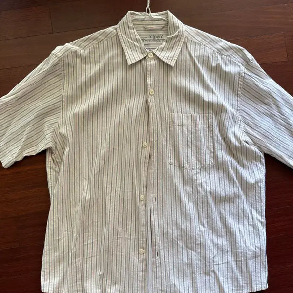 [BUNJANG] MFpen Input Short-Sleeve Shirt Pink Stripe / mfpen 인풋 반팔 셔츠 핑크 스트라이프