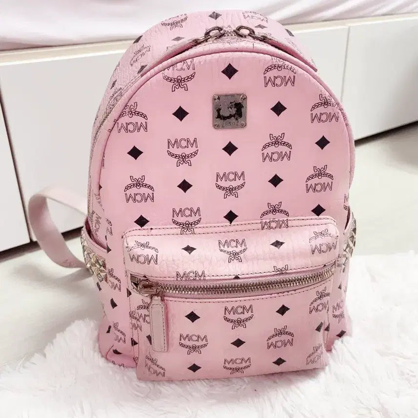 [BUNJANG] MCM Soft Pink Backpack / [판매] MCM 백팩 S 소프트핑크 /양산형지뢰계사만사베가리즈리사마즈피움