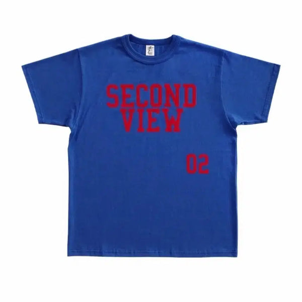 [BUNJANG] Collect Pieces SECOND VIEW T-Shirt Blue Medium / 컬렉트 피시스 SECOND VIEW T-SHIRTS