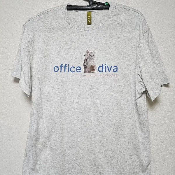 [BUNJANG] FOREVE Women's Short Sleeve T-Shirt White Melange / 포에브 반팔 티셔츠 여성 화이트 멜란지