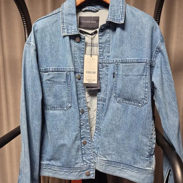 [BUNJANG] TI For Men Embroidered Denim Jacket / (100) 티아이포맨 자수 청자켓