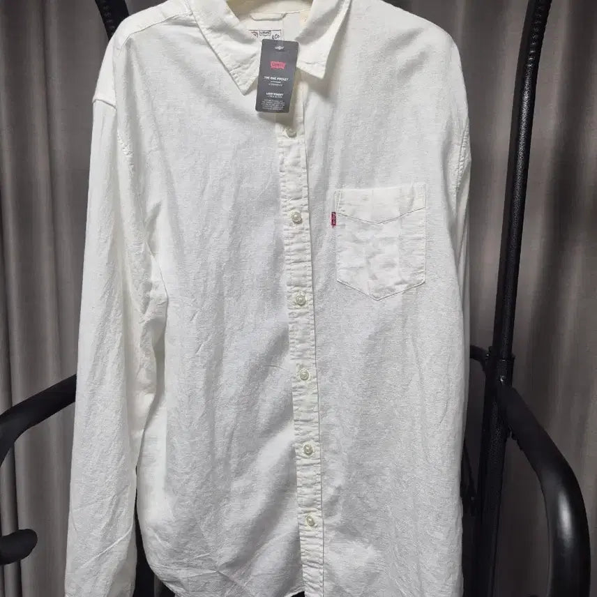 [BUNJANG] Levi's One Pocket White Linen Shirt L / (L) 리바이스 원포켓 화이트 린넨셔츠
