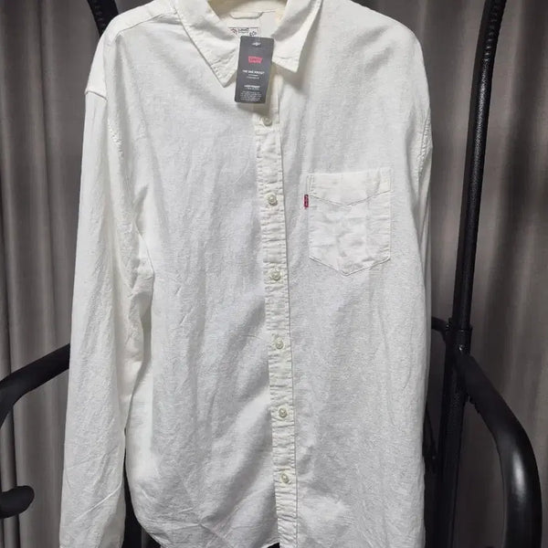 [BUNJANG] Levi's One Pocket White Linen Shirt L / (L) 리바이스 원포켓 화이트 린넨셔츠