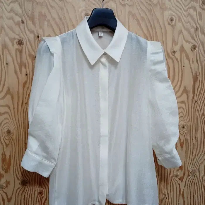 [BUNJANG] Melbon Lyocell Puff Sleeve Blouse / 멜본 리오셀 퍼프 소매 블라우스