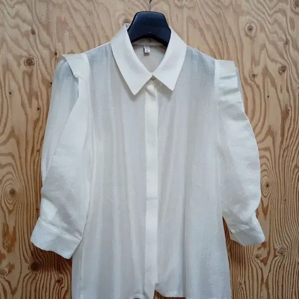 [BUNJANG] Melbon Lyocell Puff Sleeve Blouse / 멜본 리오셀 퍼프 소매 블라우스