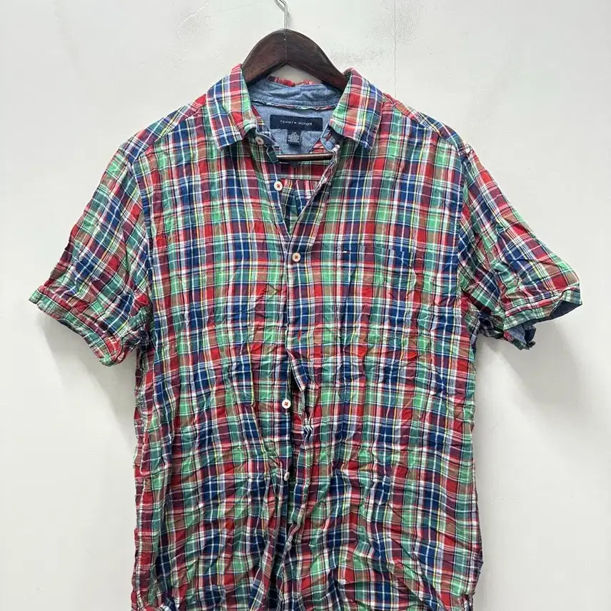 [BUNJANG] Tommy Hilfiger Checkered Shirt Men's Size 90 / [만원빈티지 최저가]타미힐피거 셔츠 체크 남방 90