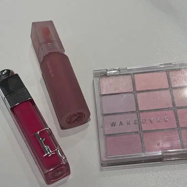 [BUNJANG] Dior Lip Gloss, WakeMake Shadow Palette, Peripera Blur Tint (Pink Tones) / 디올 립글로즈 + 웨이크메이크 섀도우 팔레트 핑크 + 페리페라 블러 틴트