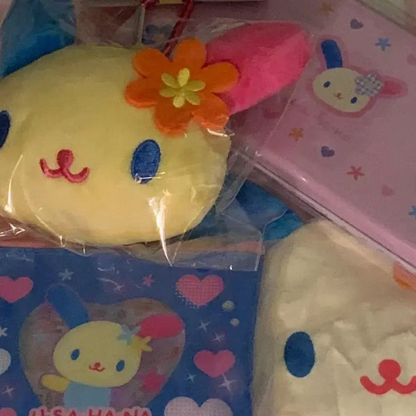 [BUNJANG] Usahana Carabiner Pouch Keychain Pencil Case Set (4 Types) / 4종 일괄 우사하나 카라비너 PVC 파우치 키링 필통 세트