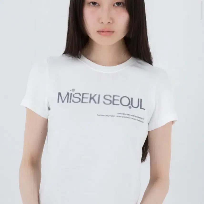 [BUNJANG] Miseki Seoul Logo Short-Sleeve T-Shirt Size 2 / 미세키서울 로고 반팔티 사이즈2