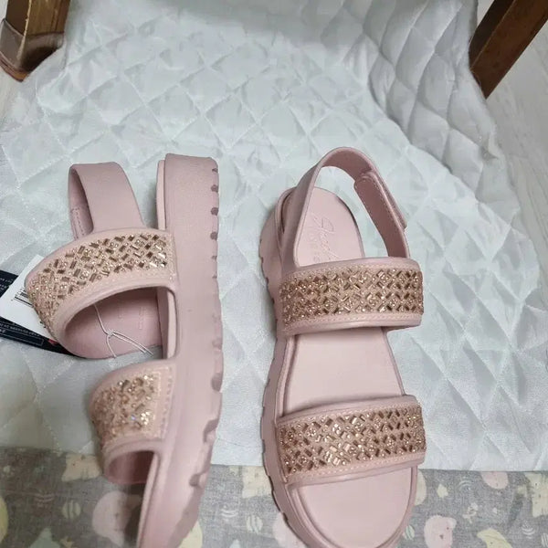 [BUNJANG] Skechers Pink Cubic Sandals / 새것 박스있음 스케쳐스 핑크 큐빅 샌들 240