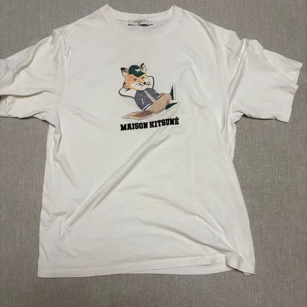 [BUNJANG] Maison Kitsuné White Fox Short Sleeve T-Shirt / 메종키츠네 반팔티 화이트 폭스 반팔 티셔츠