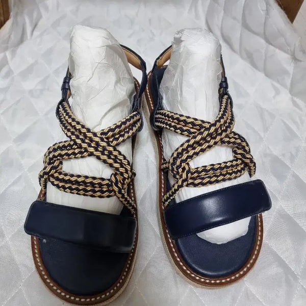 [BUNJANG] Thursday Island Navy Strap Sandals Size 245 / 시착만한 써스데이아일랜드 네이비 스트랩 샌들 245
