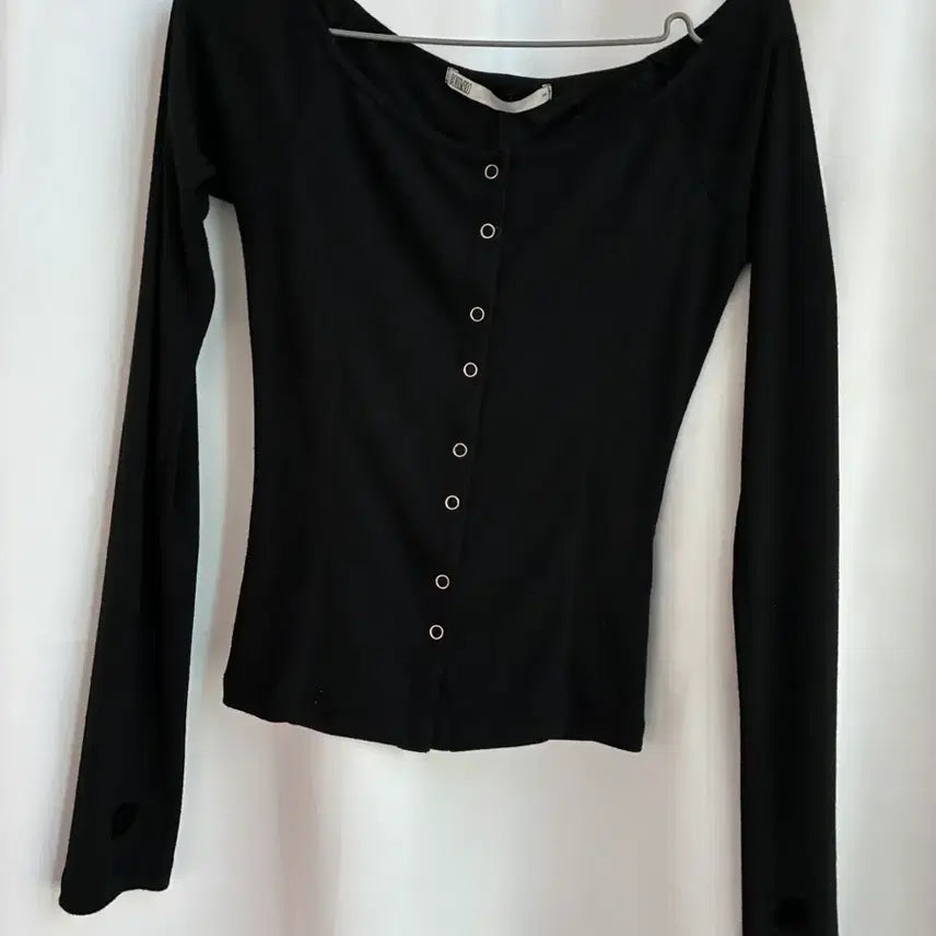 [BUNJANG] Bohemian Seoul Boatneck Warmer Cardigan Black / 보헤미안서울 보트넥 워머 가디건 블랙