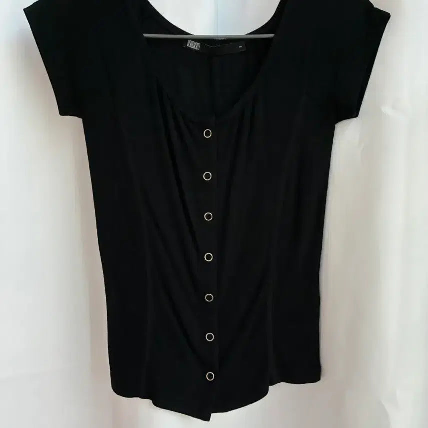 [BUNJANG] Bohemian Seoul Boatneck Snap Cardigan Black / 보헤미안서울 보트넥 스냅 가디건 블랙