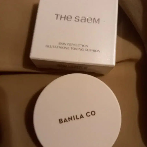 [BUNJANG] The Same Skin Perfection Glutathione Toning Mini Cushion (21 Vanilla Beige) & Banila Co Prime Finish Mini Powder / new더샘 스킨퍼펙션 글루타치온 토닝 미니쿠션21호 바닐라코 프라임 피니쉬 미니 파우더 무료드립니다