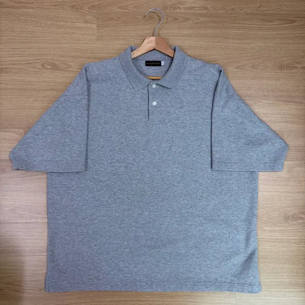 [BUNJANG] Dutro DTR1969 Big Polo Shirt Melange Grey L / 듀테로 DTR1969 빅 폴로 셔츠 멜란지 그레이 L 사이즈 팝니다