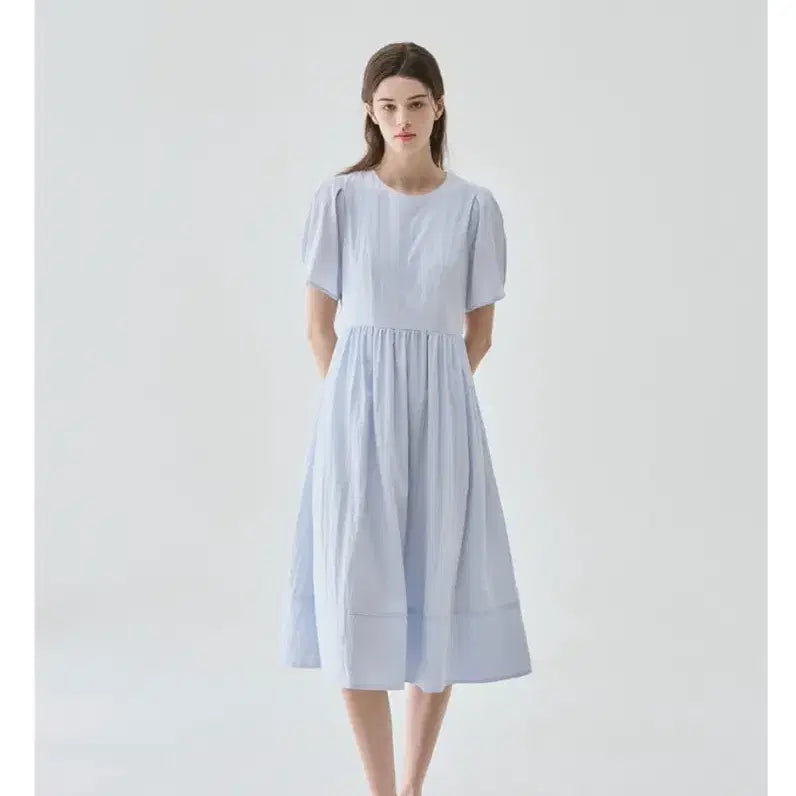 [BUNJANG] Draw Fit Woman Half Sleeve Long Dress / 드로우핏우먼 원피스
