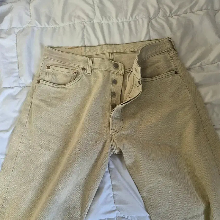 [BUNJANG] Levi's 501 Cream Jeans (33) / 리바이스 501 크림진 33