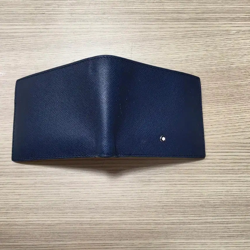 [BUNJANG] Montblanc Saffiano Leather Bifold Wallet Navy / 몽블랑 지갑 네이비