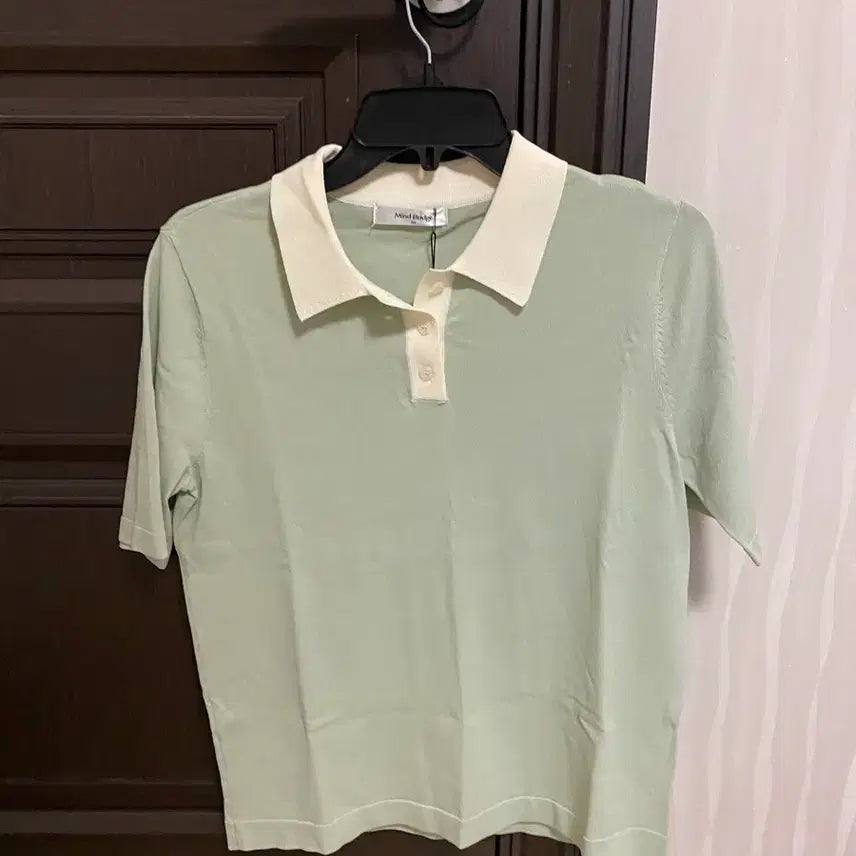 [BUNJANG] Knit Short Sleeve T-Shirt Mint / 새옷입니다 니트반팔티