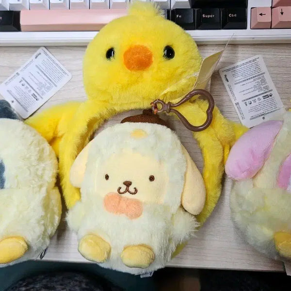 [BUNJANG] Sanrio Kuromi My Melody Pompompurin Chick Series Headband Set / 팬싸템 에버랜드 머리띠 병아리 시리즈 산리오 쿠로미 마이멜로디 마멜 폼폼푸린