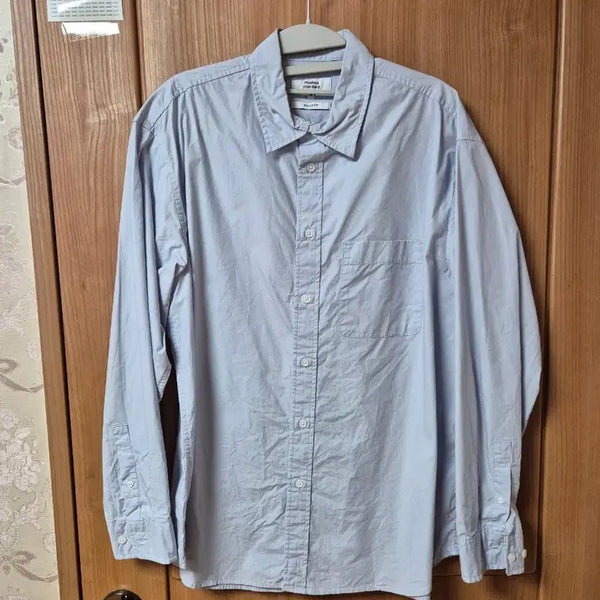 [BUNJANG] Unstandard Relaxed Washed Poplin Shirt Sky Blue / 무탠다드 릴렉스드 워시드 포플린 셔츠 M 스카이블루