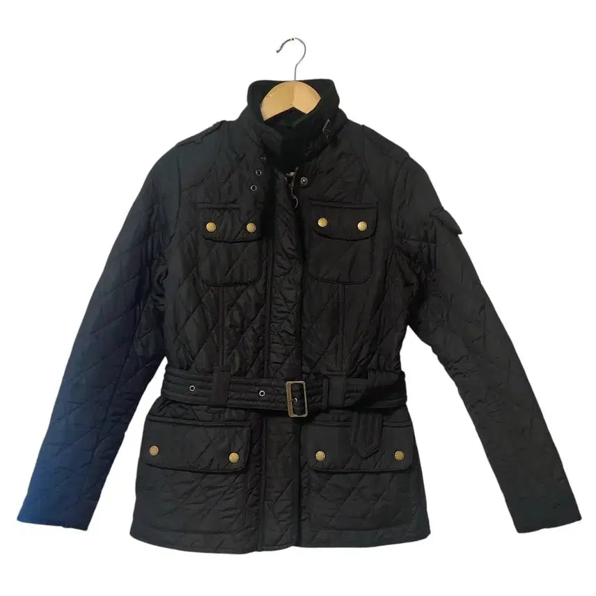 [BUNJANG] Barbour International Women's Polarquilt Belted Quilted Jacket Black / 바버 인터내셔널(Barbour International) 여성 퀼팅 자켓