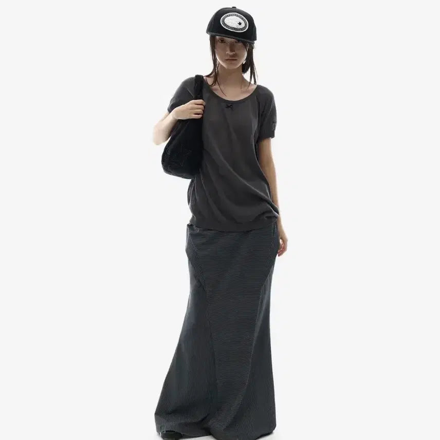 [BUNJANG] OHOS Side Pin-tuck Mermaid Maxi Skirt / 오호스 사이드핀턱 머메이드 맥시스커트