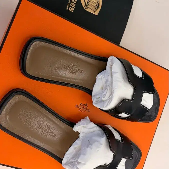 [BUNJANG] Hermes Oran Sandals Black Size 37 / 에르메스 오란 블랙 37