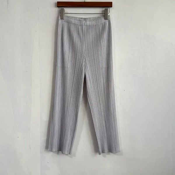 [BUNJANG] Pleats Please Light Grey Slim Pleats Pants Size 3 / 플리츠플리즈 라이트그레이 슬림 플리츠 팬츠 3사이즈