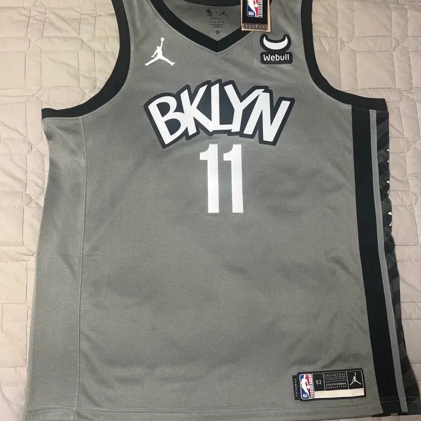 [BUNJANG] Jordan Brand NBA Brooklyn Nets Kyrie Irving #11 Statement Edition Jersey Grey / [XL=52] 조던브랜드 NBA 브루클린 네츠 11번 카이리 어빙 스테이트먼트 에디션 져지 그레이(회색)