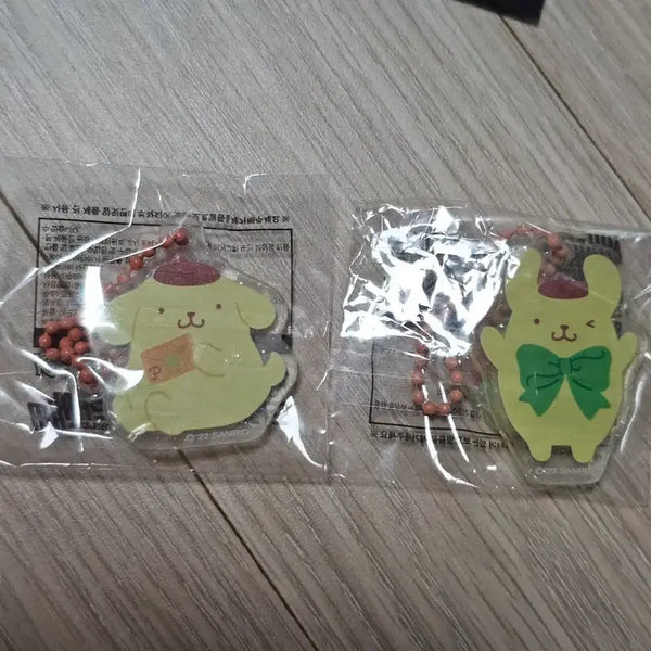[BUNJANG] Sanrio Pompompurin Acrylic Keyring Bundle Set / 2개 일괄 빼빼로 산리오 폼폼푸린 아크릴 키링