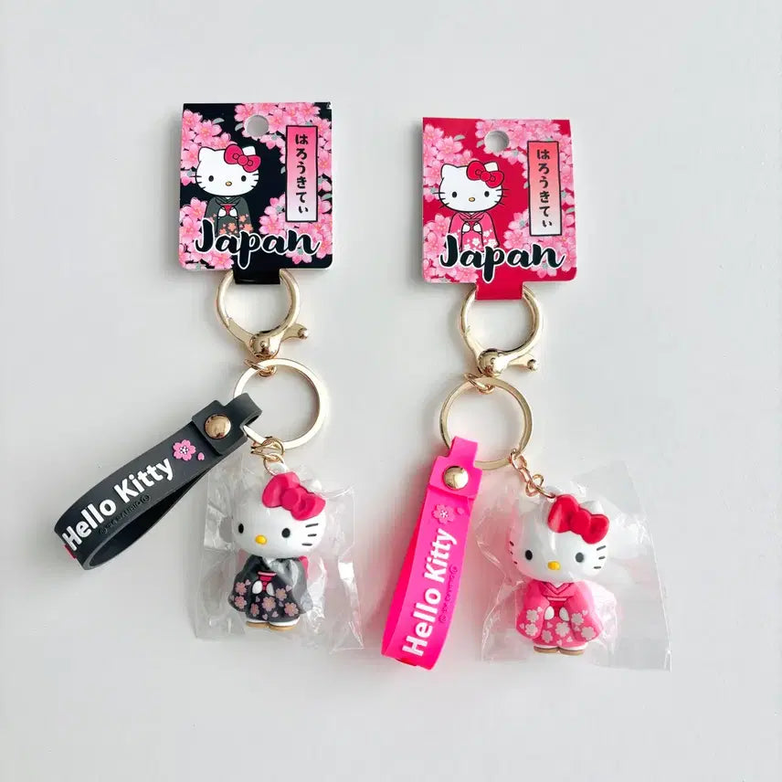 [BUNJANG] Sanrio Hello Kitty Kimono Yukata Keyring / [산리오] 키티 기모노 유카타 키링