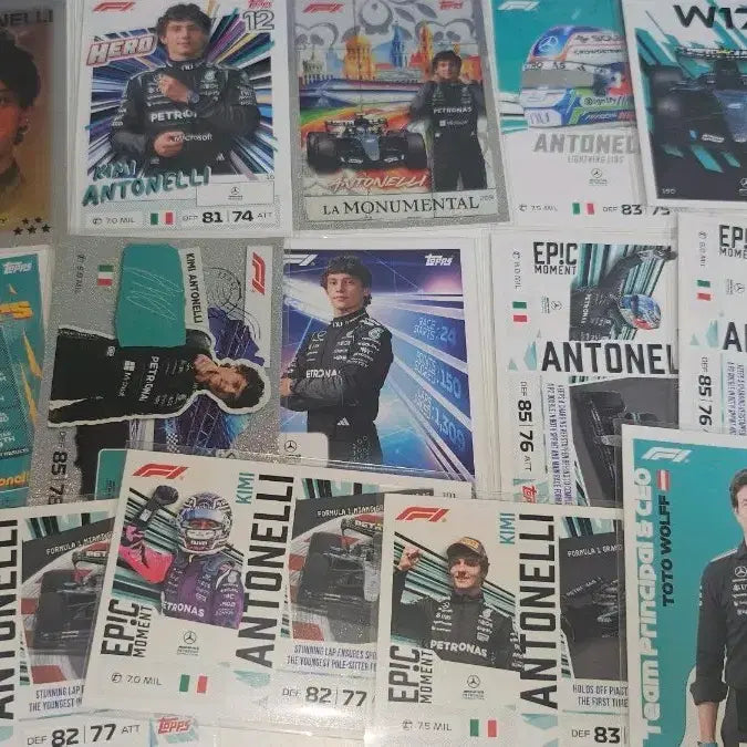 [BUNJANG] 26 Tops Kimi Antonelli F1 Trading Card Bundle Set / 26탑스 키미 안토넬리 F1 카드 일괄