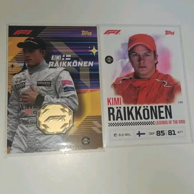 [BUNJANG] Kimi Räikkönen F1 Cards 2 Types Bundle Set / 키미 라이코넨 F1 카드 2종 일괄 판매