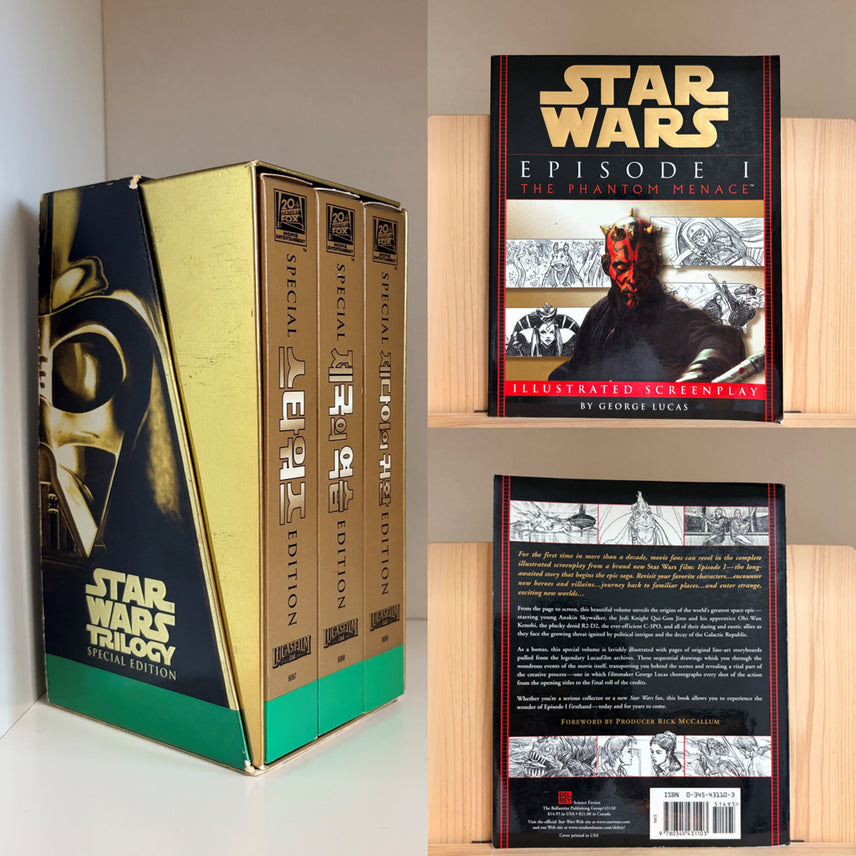 [BUNJANG] Star Wars Illustrated Screenplay Trilogy Special Edition VHS Set / [스타워즈] ILLUSTRATED SCREENPLAY+TRILOGY(한정판/3편)SE [VHS]비디오테이프